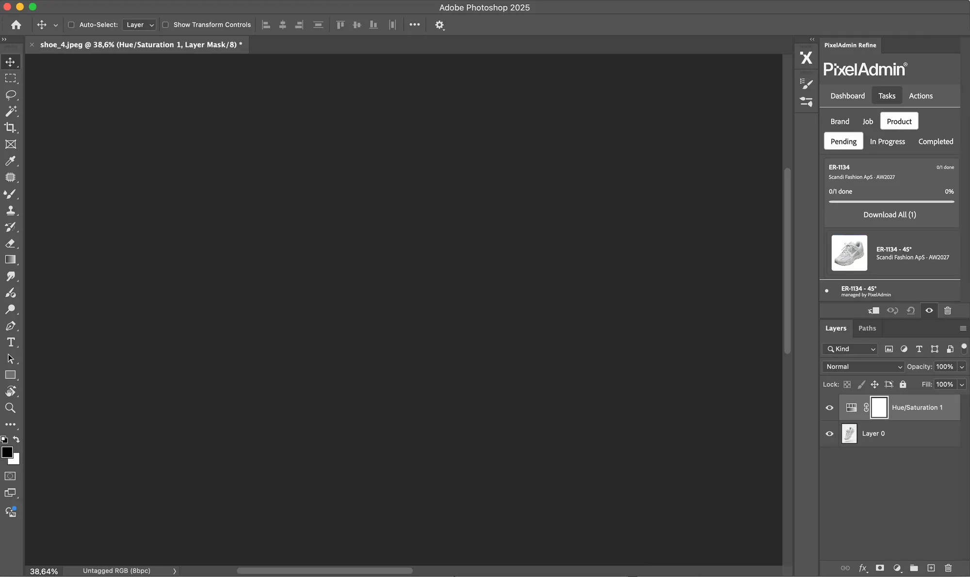 Photoshop interface